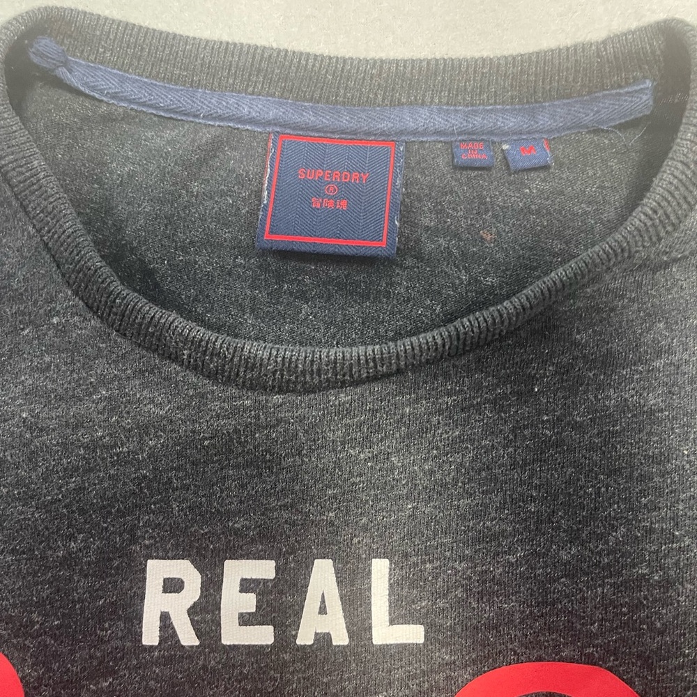 Superdry Real SuperDry Premium Goods Graphic T-Shirt Gray Red Logo Men’s M - Picture 4 of 6